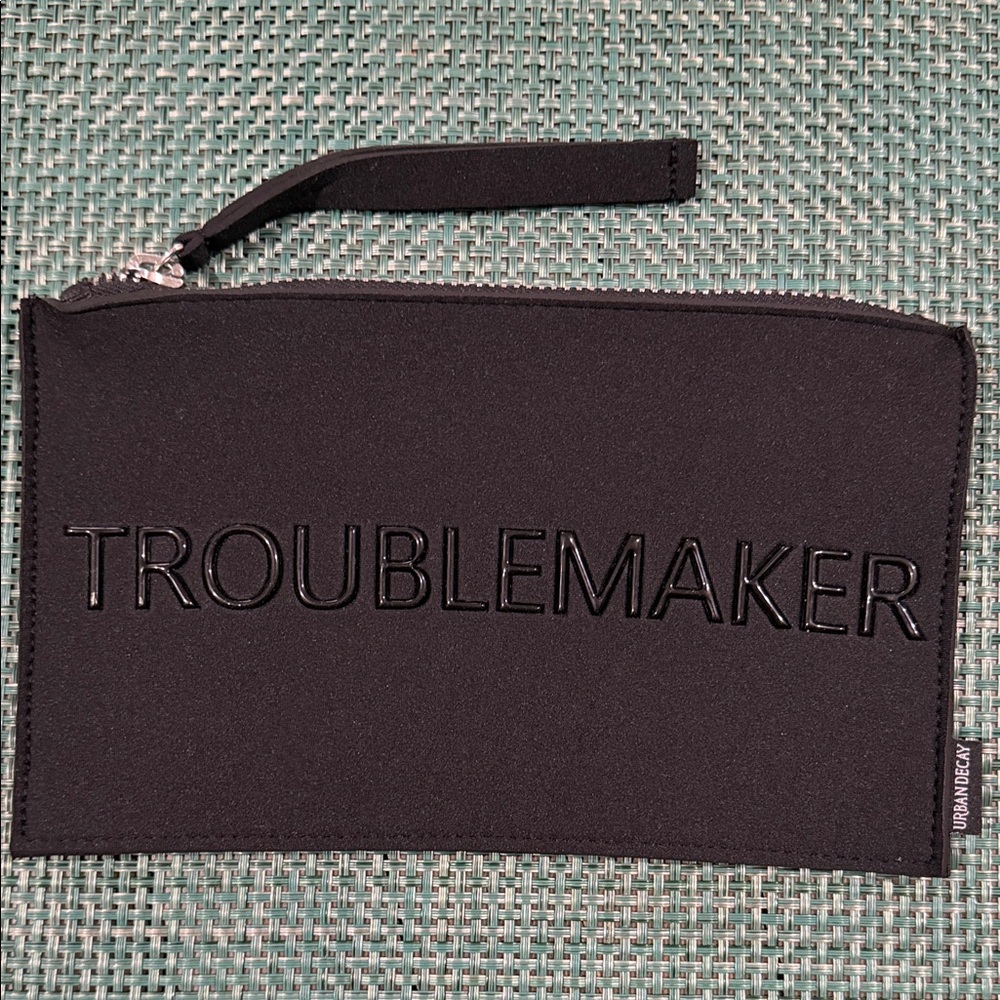 Urban Decay “Troublemaker” Black Clutch Makeup Bag